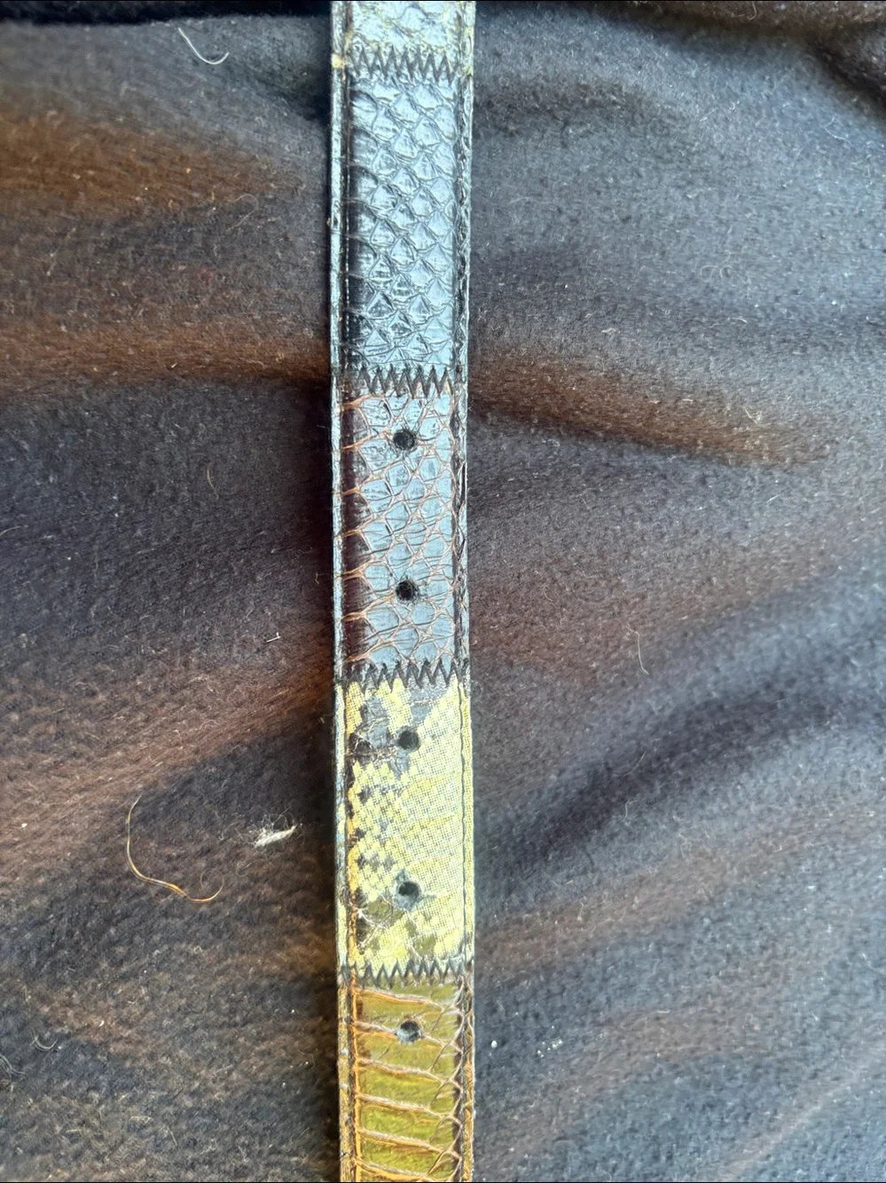 Paul Harris Genuine Snakeskin Leather Belt - Tan Vintage Excellent Condition